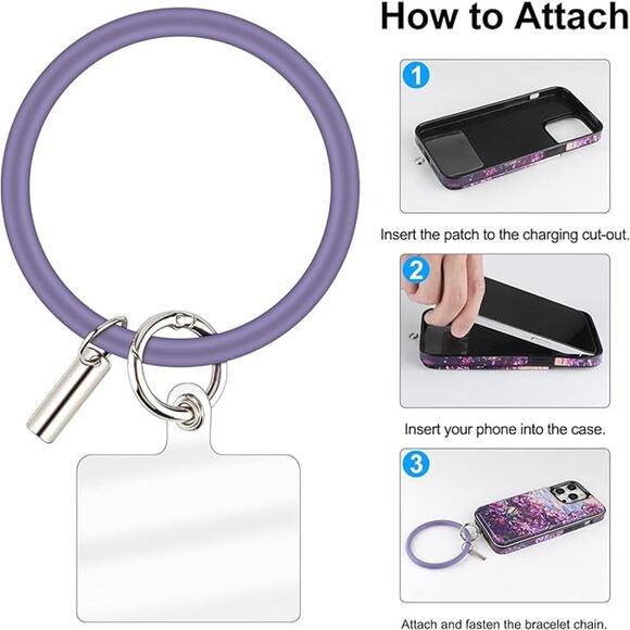 iPhone 14 Pro Max Wallet Case with Bracelet Oil Painting Purple by HianDier - Picture 3 of 5